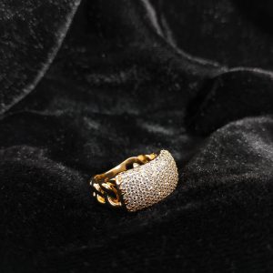 "Zarr" Golden Luxe Cuban Ring by Ruva