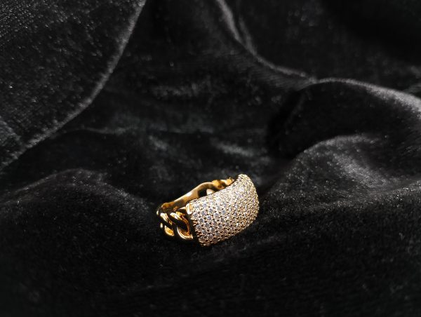 "Zarr" Golden Luxe Cuban Ring by Ruva