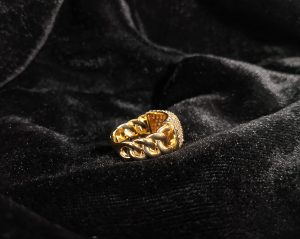 "Zarr" Golden Luxe Cuban Ring by ruva