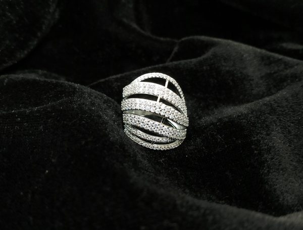 "Rushna" Crystal Wave Ring by Ruva