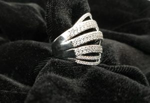 "Rushna" Crystal Wave Ring