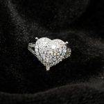 "Qalb" Heart Shaped Cluster Diamond Ring