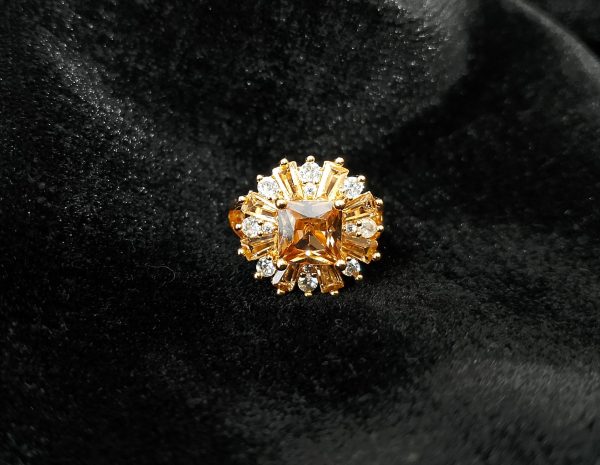 "Shamsa" Citrine Rose Gold Ring by Ruva