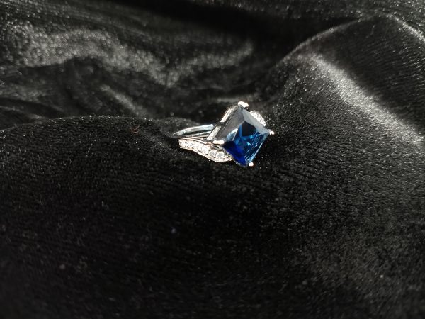 "Neelum" Blue solitaire Sapphire ring by Ruva