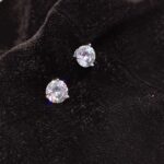 Sterling Silver Diamond Stud Earrings – Minimal Sparkle by Ruva